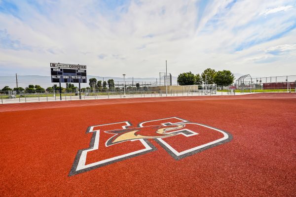 Indian Springs High School Athletic Complex Logo on Track