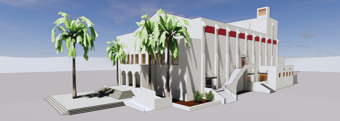 Model of completed San Bernardino High School Theatre